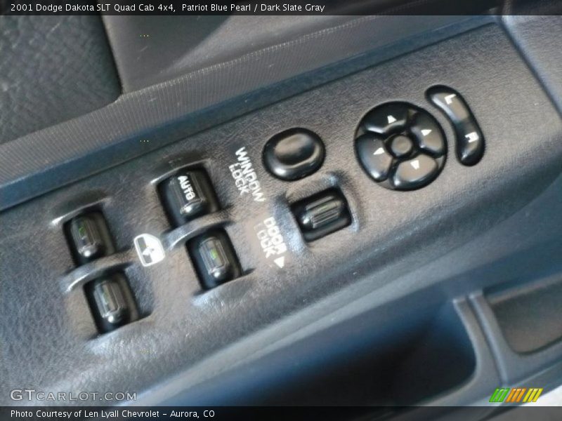 Patriot Blue Pearl / Dark Slate Gray 2001 Dodge Dakota SLT Quad Cab 4x4