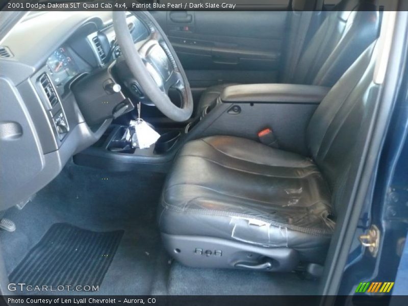 Patriot Blue Pearl / Dark Slate Gray 2001 Dodge Dakota SLT Quad Cab 4x4