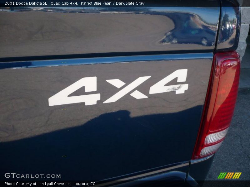 Patriot Blue Pearl / Dark Slate Gray 2001 Dodge Dakota SLT Quad Cab 4x4