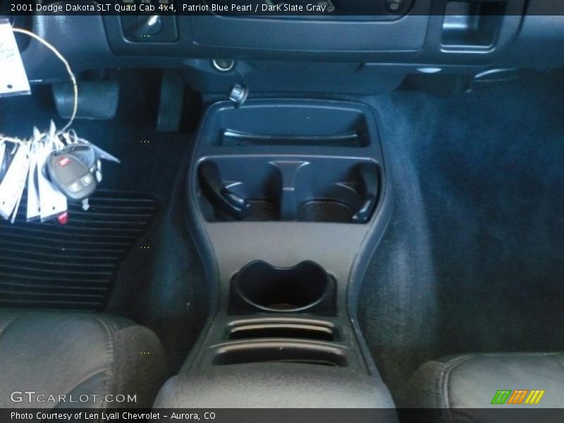 Patriot Blue Pearl / Dark Slate Gray 2001 Dodge Dakota SLT Quad Cab 4x4