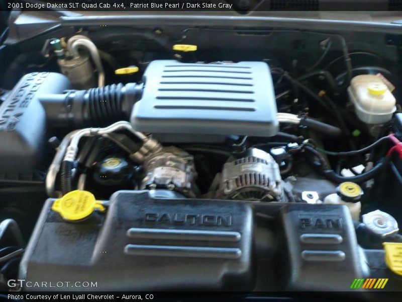 Patriot Blue Pearl / Dark Slate Gray 2001 Dodge Dakota SLT Quad Cab 4x4