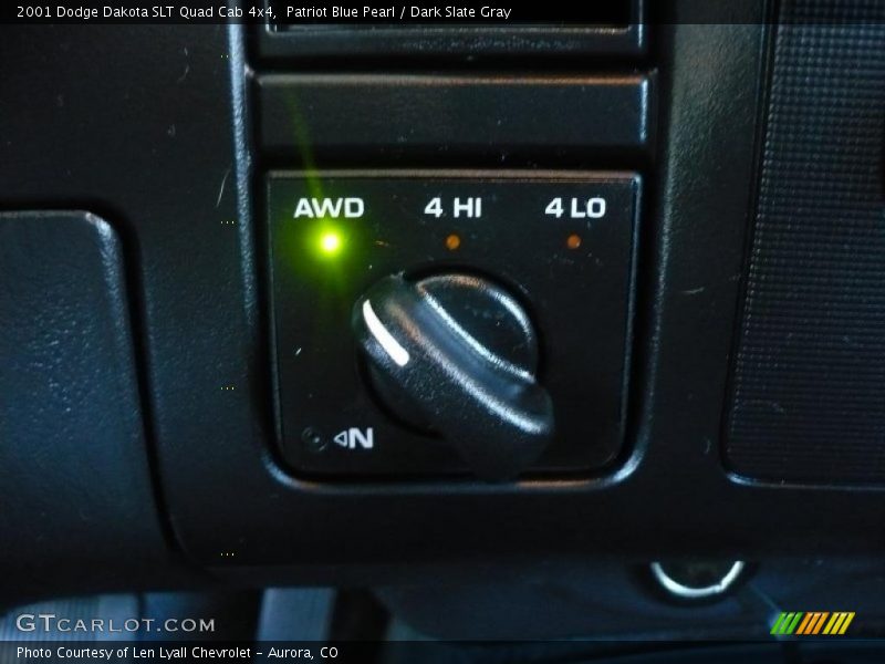 Patriot Blue Pearl / Dark Slate Gray 2001 Dodge Dakota SLT Quad Cab 4x4