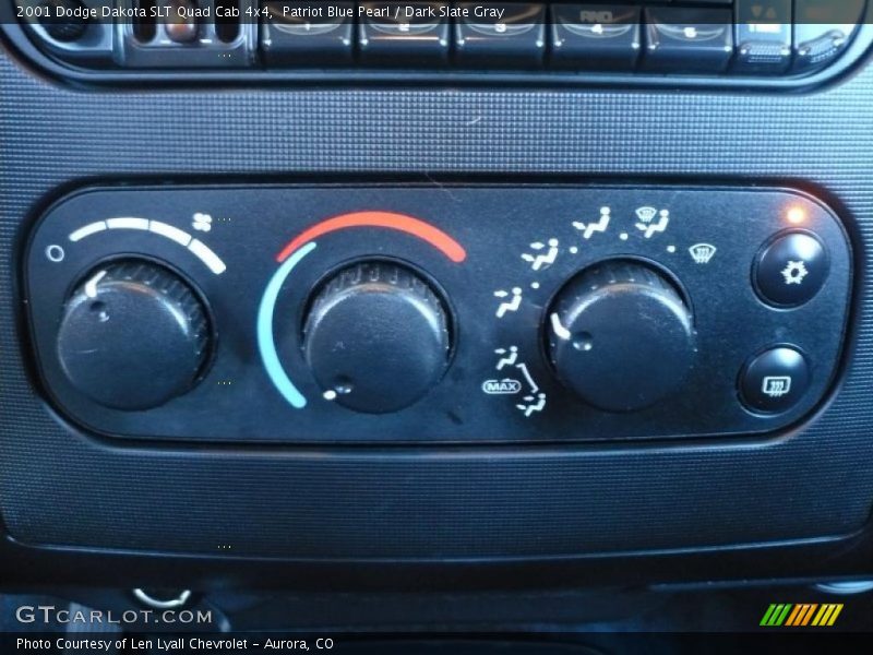 Patriot Blue Pearl / Dark Slate Gray 2001 Dodge Dakota SLT Quad Cab 4x4