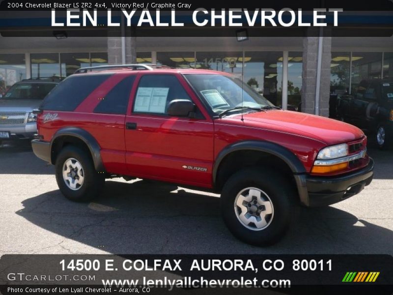 Victory Red / Graphite Gray 2004 Chevrolet Blazer LS ZR2 4x4