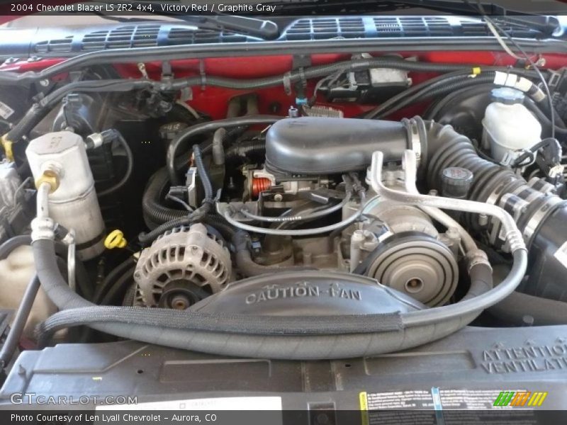 Victory Red / Graphite Gray 2004 Chevrolet Blazer LS ZR2 4x4