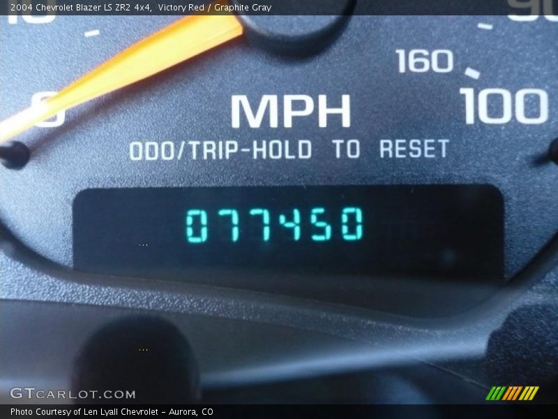 Victory Red / Graphite Gray 2004 Chevrolet Blazer LS ZR2 4x4