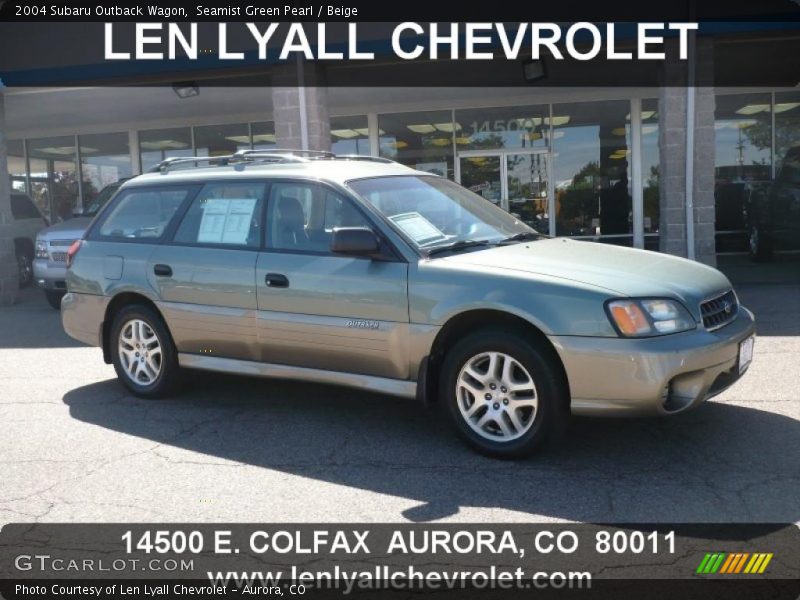 Seamist Green Pearl / Beige 2004 Subaru Outback Wagon
