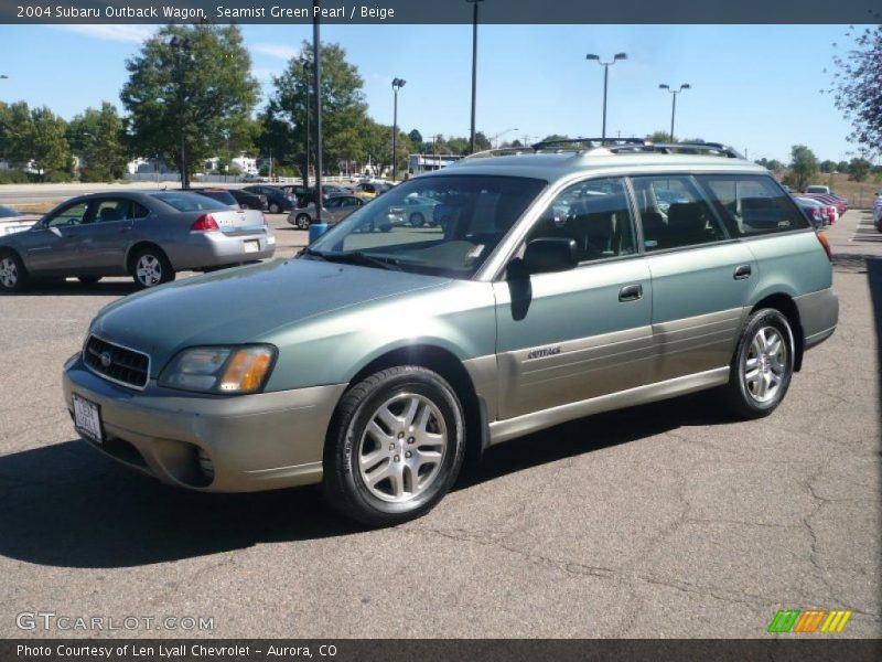 Seamist Green Pearl / Beige 2004 Subaru Outback Wagon