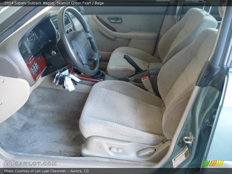Seamist Green Pearl / Beige 2004 Subaru Outback Wagon