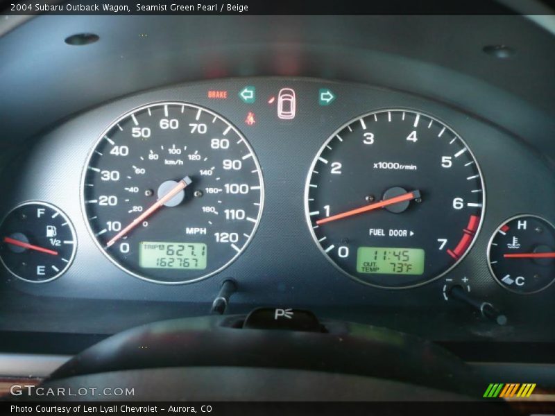 Seamist Green Pearl / Beige 2004 Subaru Outback Wagon