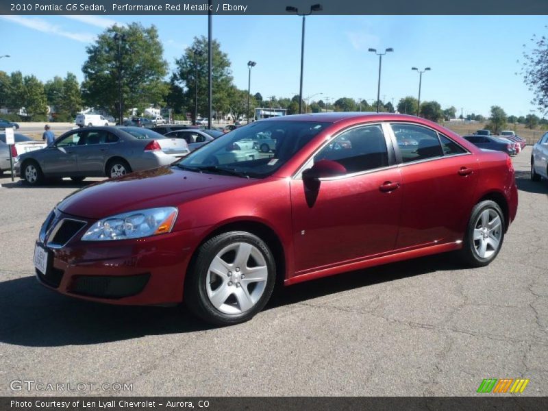 Performance Red Metallic / Ebony 2010 Pontiac G6 Sedan