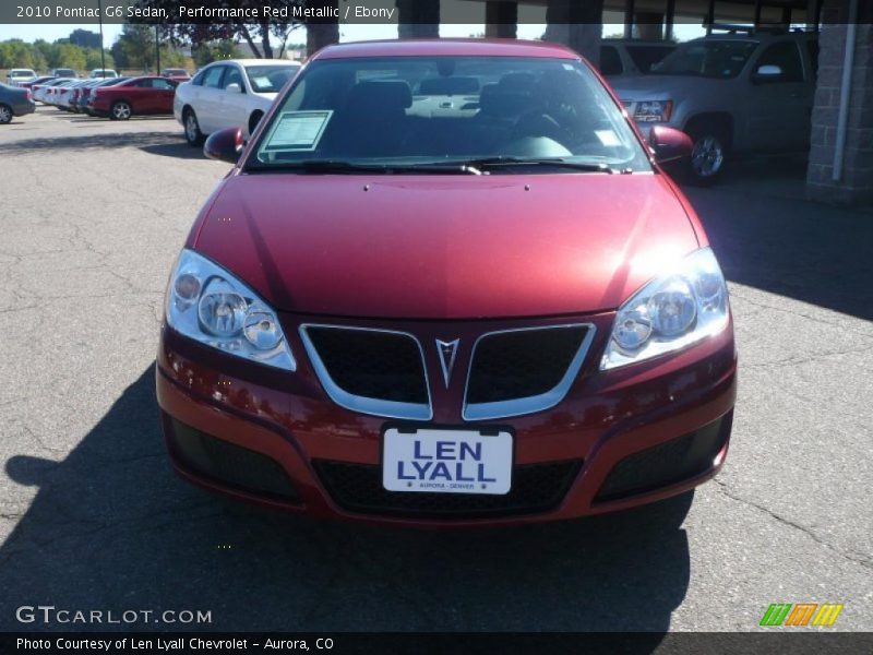 Performance Red Metallic / Ebony 2010 Pontiac G6 Sedan