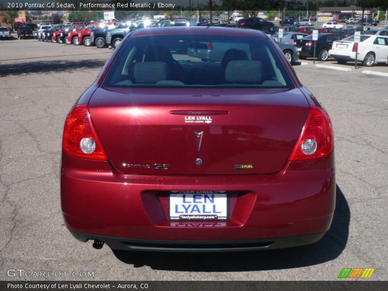 Performance Red Metallic / Ebony 2010 Pontiac G6 Sedan