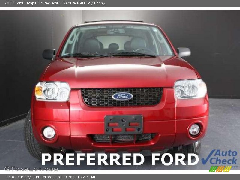 Redfire Metallic / Ebony 2007 Ford Escape Limited 4WD