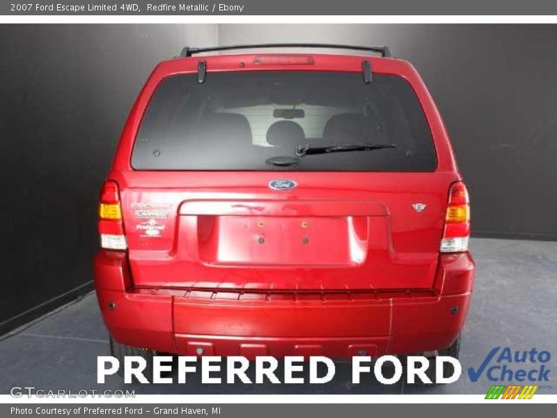 Redfire Metallic / Ebony 2007 Ford Escape Limited 4WD