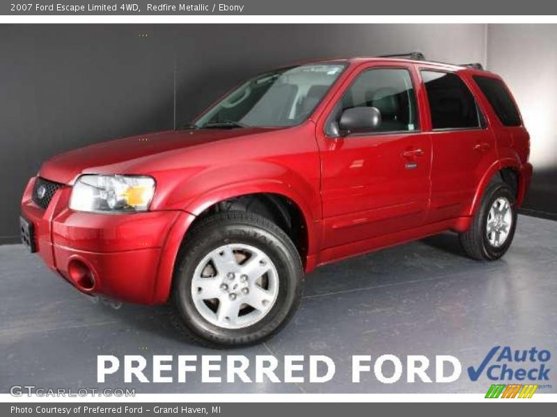 Redfire Metallic / Ebony 2007 Ford Escape Limited 4WD