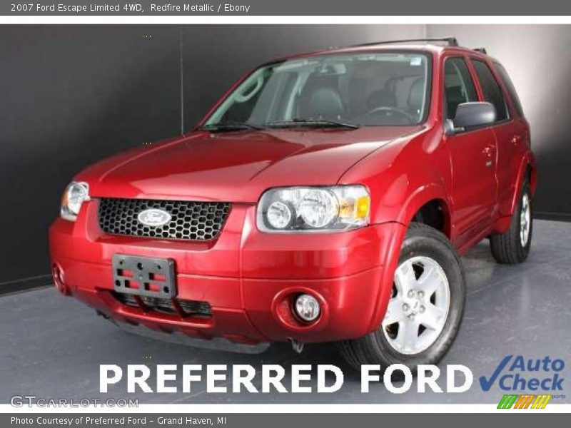 Redfire Metallic / Ebony 2007 Ford Escape Limited 4WD