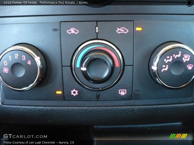 Performance Red Metallic / Ebony 2010 Pontiac G6 Sedan