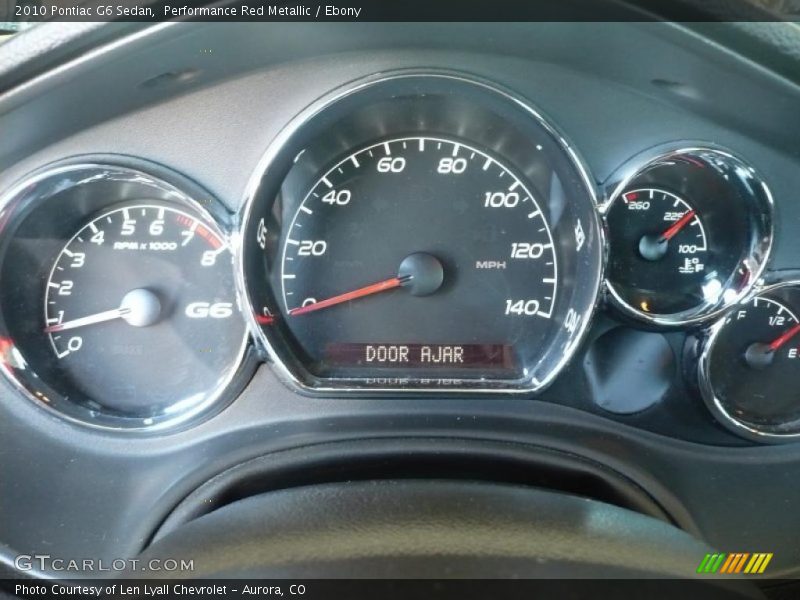 Performance Red Metallic / Ebony 2010 Pontiac G6 Sedan
