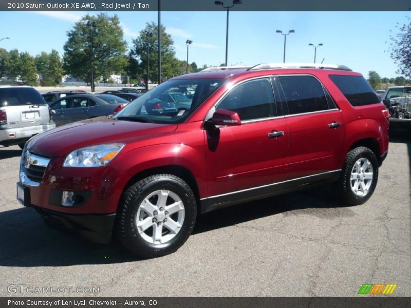 Red Jewel / Tan 2010 Saturn Outlook XE AWD
