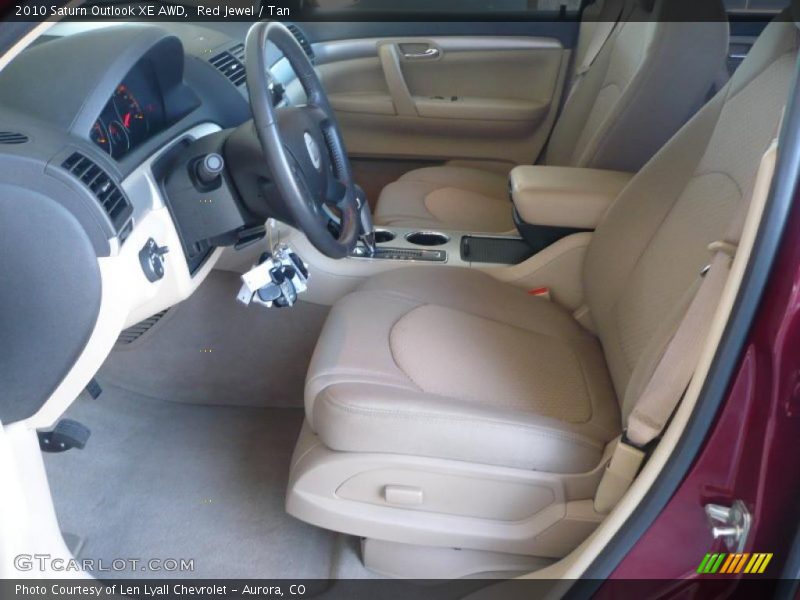 Red Jewel / Tan 2010 Saturn Outlook XE AWD