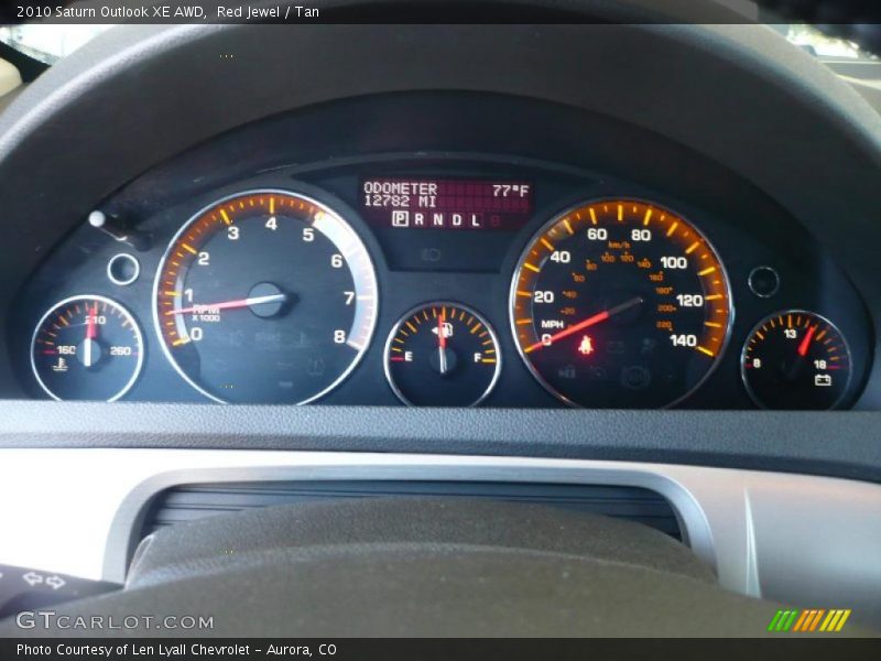 Red Jewel / Tan 2010 Saturn Outlook XE AWD