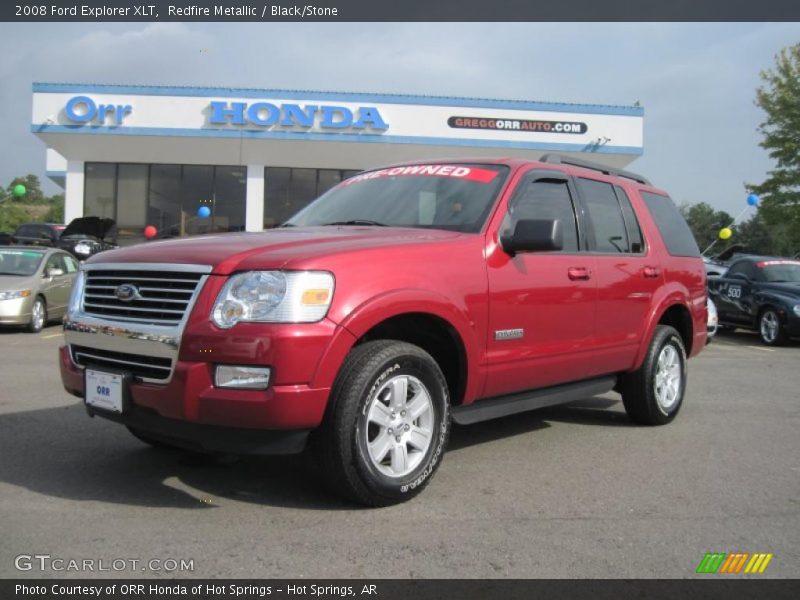 Redfire Metallic / Black/Stone 2008 Ford Explorer XLT