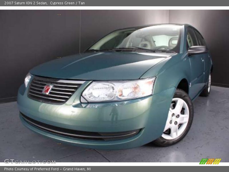 Cypress Green / Tan 2007 Saturn ION 2 Sedan