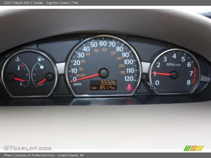 Cypress Green / Tan 2007 Saturn ION 2 Sedan
