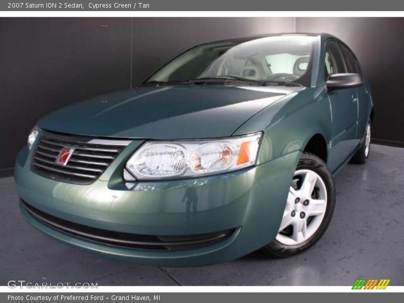 Cypress Green / Tan 2007 Saturn ION 2 Sedan
