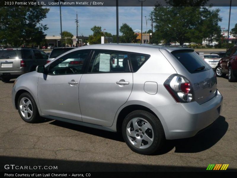 Liquid Platinum Metallic / Ebony 2010 Pontiac Vibe 1.8L