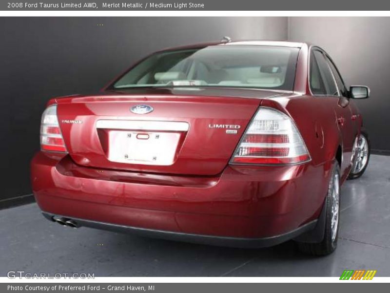 Merlot Metallic / Medium Light Stone 2008 Ford Taurus Limited AWD