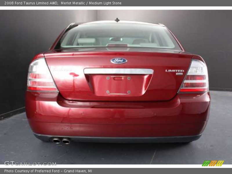 Merlot Metallic / Medium Light Stone 2008 Ford Taurus Limited AWD