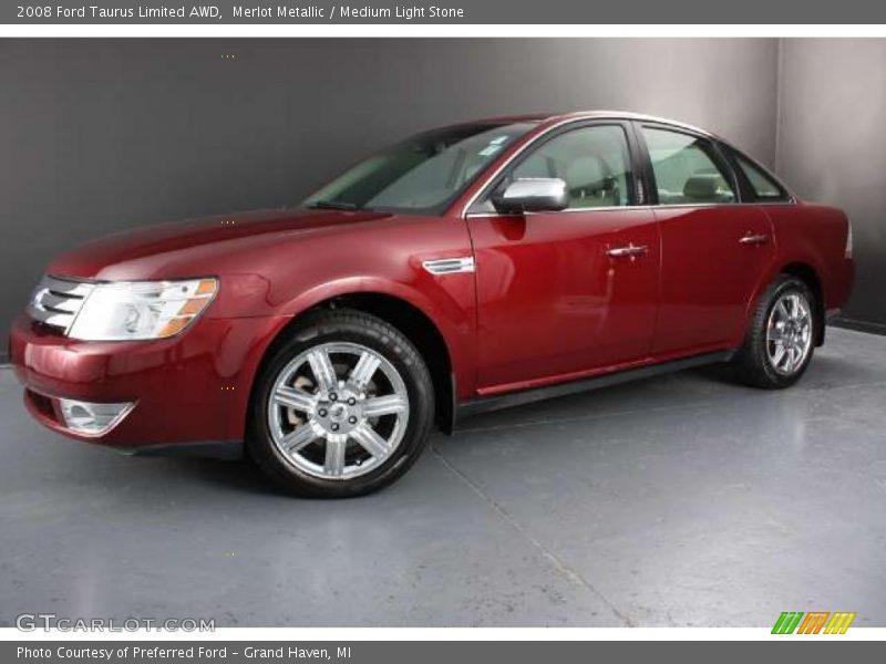 Merlot Metallic / Medium Light Stone 2008 Ford Taurus Limited AWD
