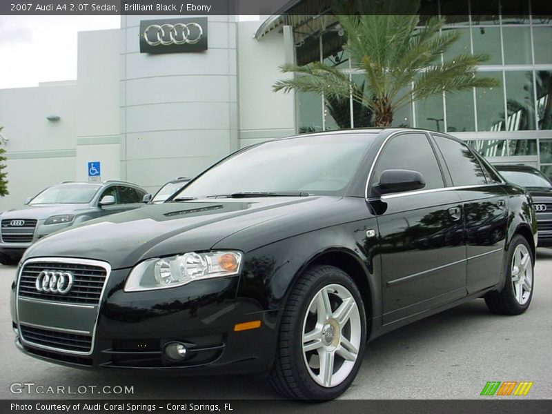 Brilliant Black / Ebony 2007 Audi A4 2.0T Sedan