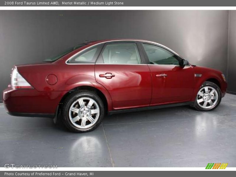 Merlot Metallic / Medium Light Stone 2008 Ford Taurus Limited AWD