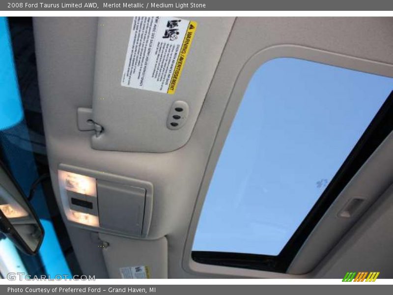 Merlot Metallic / Medium Light Stone 2008 Ford Taurus Limited AWD
