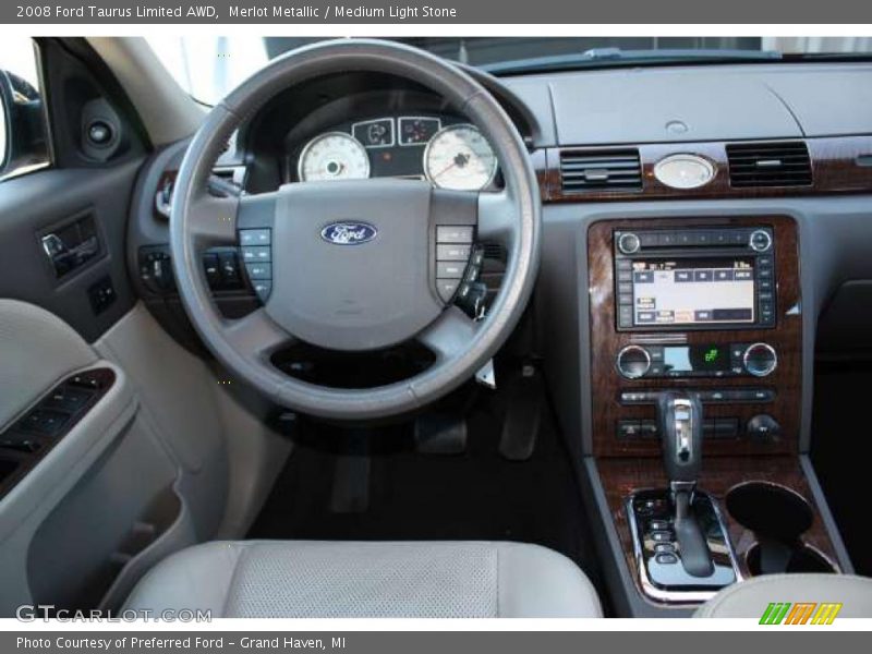 Merlot Metallic / Medium Light Stone 2008 Ford Taurus Limited AWD