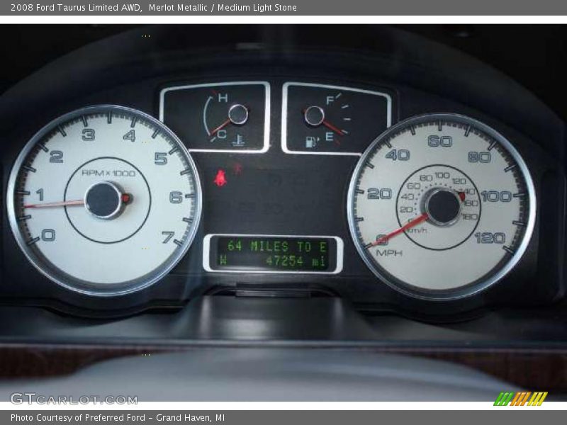 Merlot Metallic / Medium Light Stone 2008 Ford Taurus Limited AWD