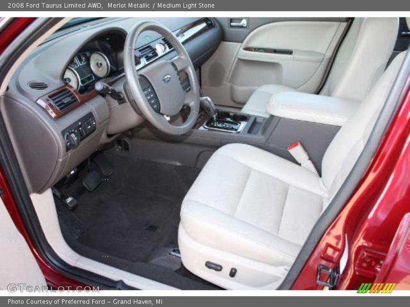 Merlot Metallic / Medium Light Stone 2008 Ford Taurus Limited AWD