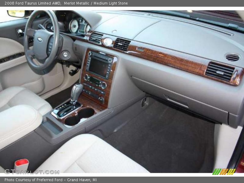 Merlot Metallic / Medium Light Stone 2008 Ford Taurus Limited AWD