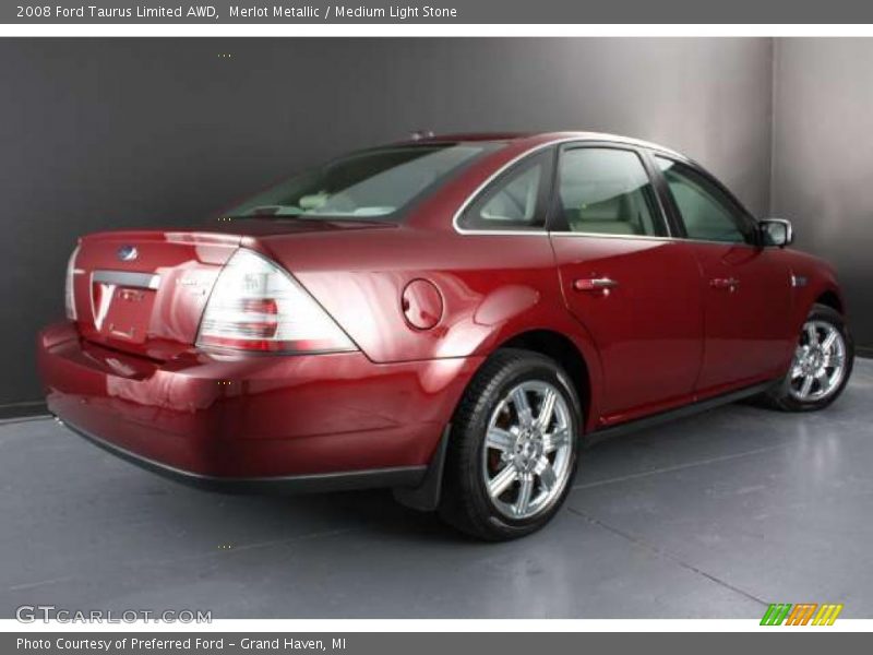 Merlot Metallic / Medium Light Stone 2008 Ford Taurus Limited AWD