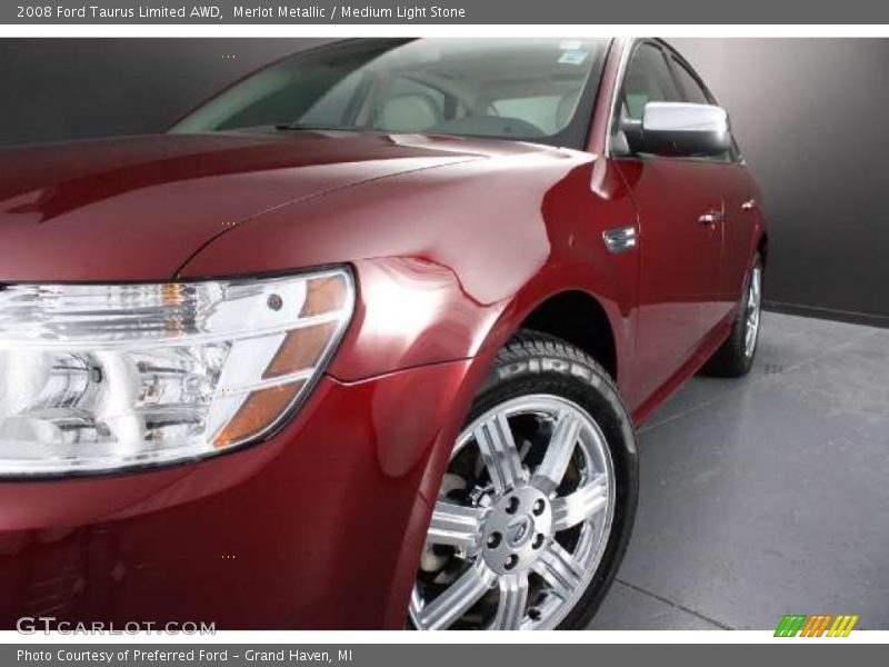 Merlot Metallic / Medium Light Stone 2008 Ford Taurus Limited AWD