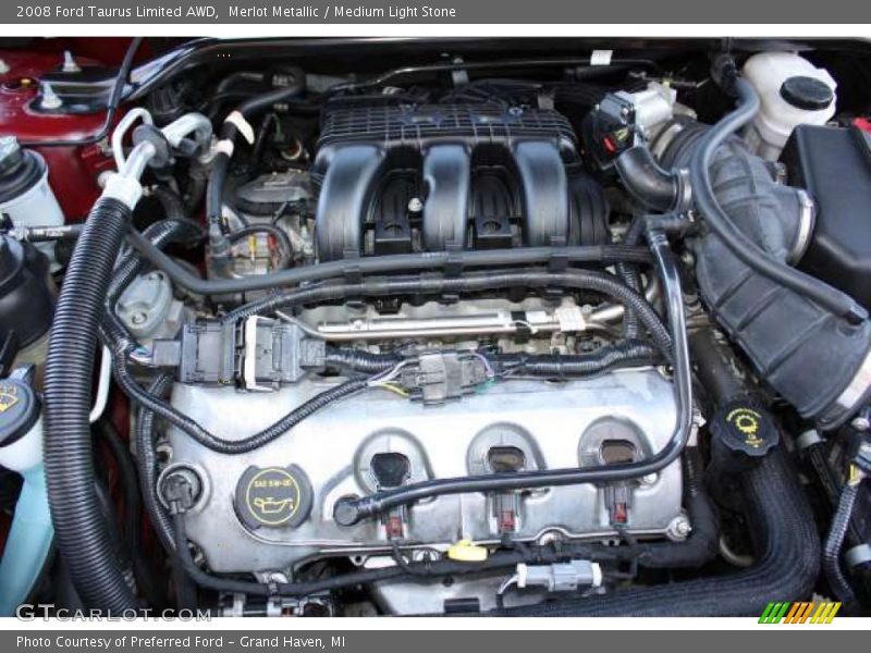 Merlot Metallic / Medium Light Stone 2008 Ford Taurus Limited AWD