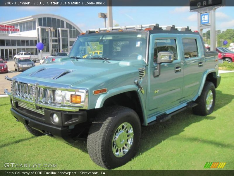 Glacier Blue Metallic / Ebony Black 2007 Hummer H2 SUT