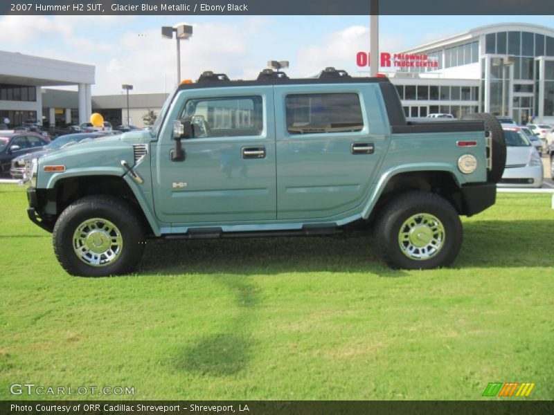 Glacier Blue Metallic / Ebony Black 2007 Hummer H2 SUT