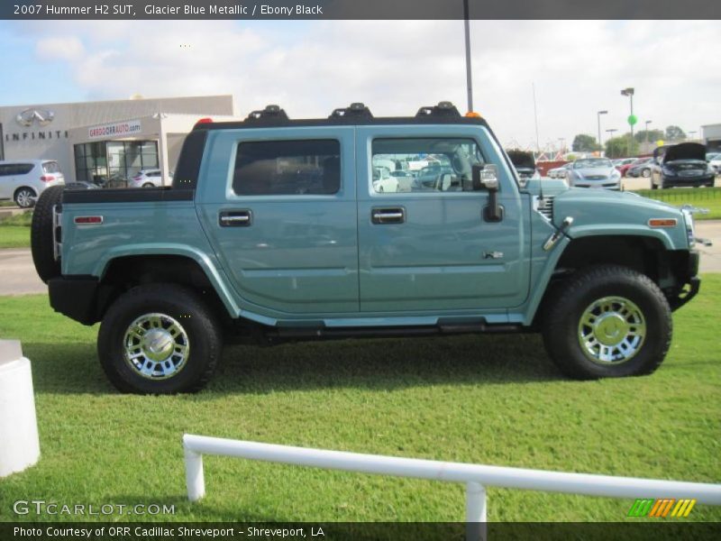 Glacier Blue Metallic / Ebony Black 2007 Hummer H2 SUT