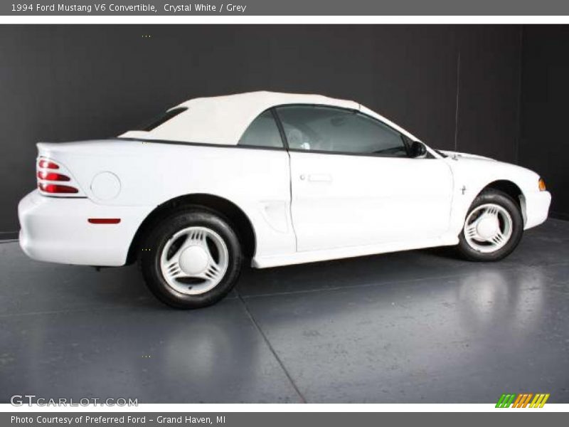 Crystal White / Grey 1994 Ford Mustang V6 Convertible