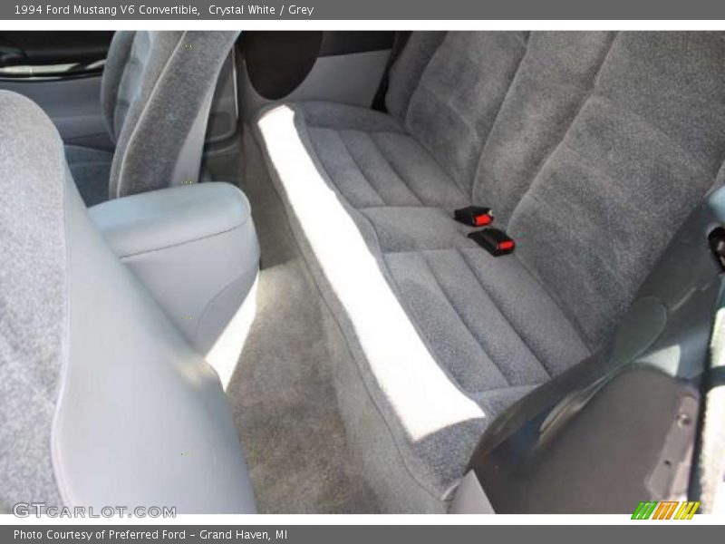 Crystal White / Grey 1994 Ford Mustang V6 Convertible