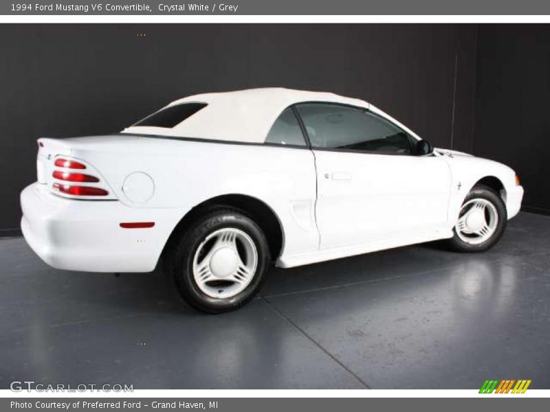 Crystal White / Grey 1994 Ford Mustang V6 Convertible